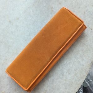 Elegant Orange Suede Wallet
